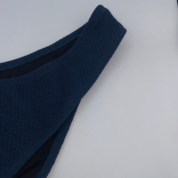 NWT J. Crew Blue Textured Cheeky Bikini Swim Bathing Suit Bottom Women's Size XL - Picture 3 of 8